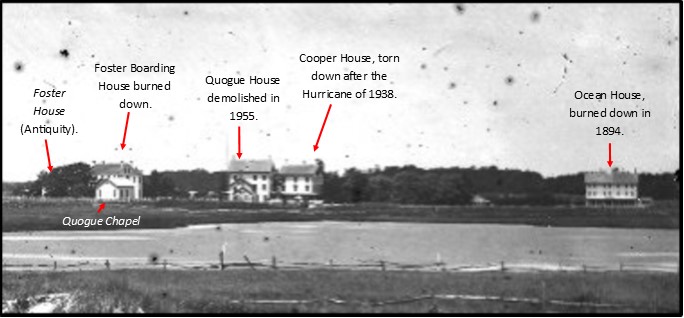 From the beach, looking north over Ogden’s Pond to Quogue Street.