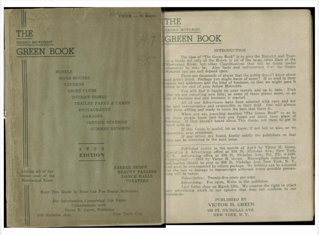 Cover of the 1938 edition of The Negro Motorist Green Book